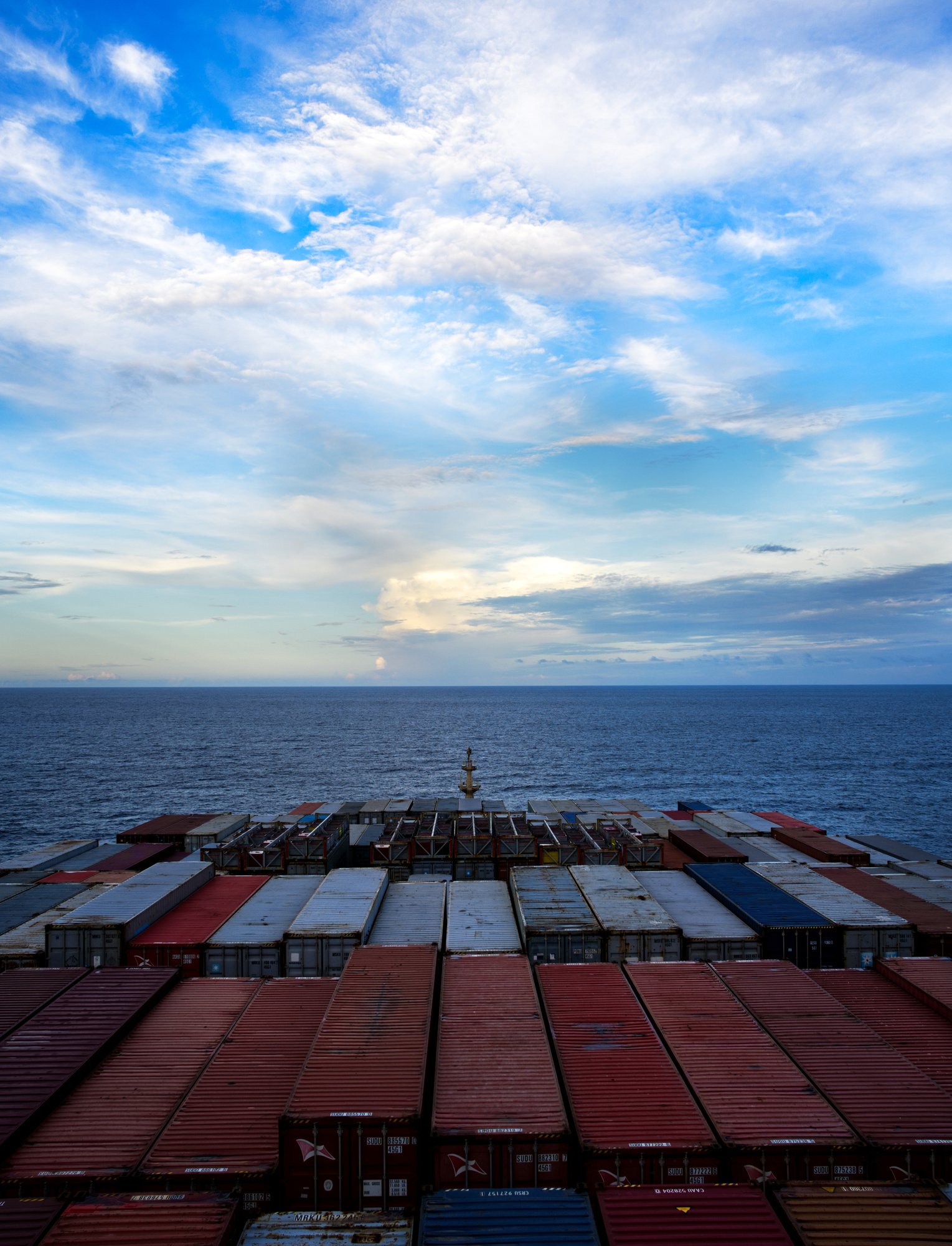 Cargo Containers in a Ship